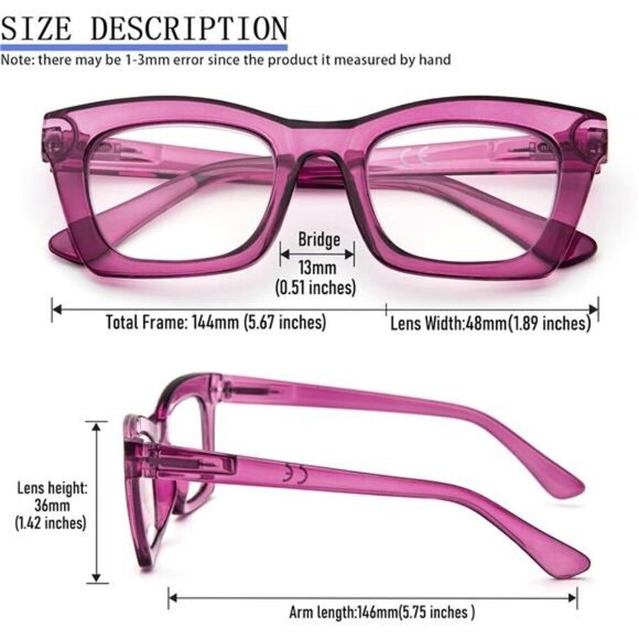 3-Pack Fashion Blue Light Blocking Readers  Colorful Trendy Frames for Women - Picture 4 of 7